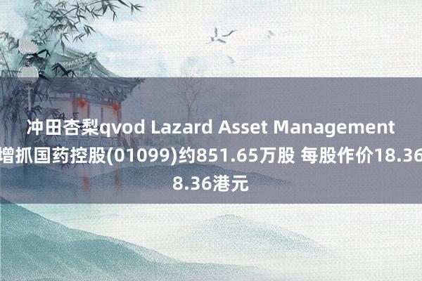 冲田杏梨qvod Lazard Asset Management LLC增抓国药控股(01099)约851.65万股 每股作价18.36港元