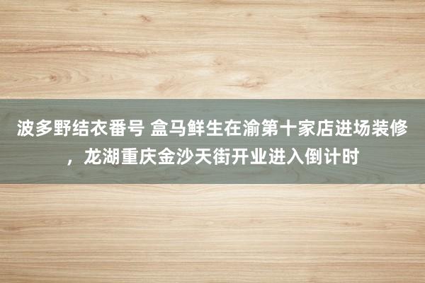 波多野结衣番号 盒马鲜生在渝第十家店进场装修，龙湖重庆金沙天街开业进入倒计时